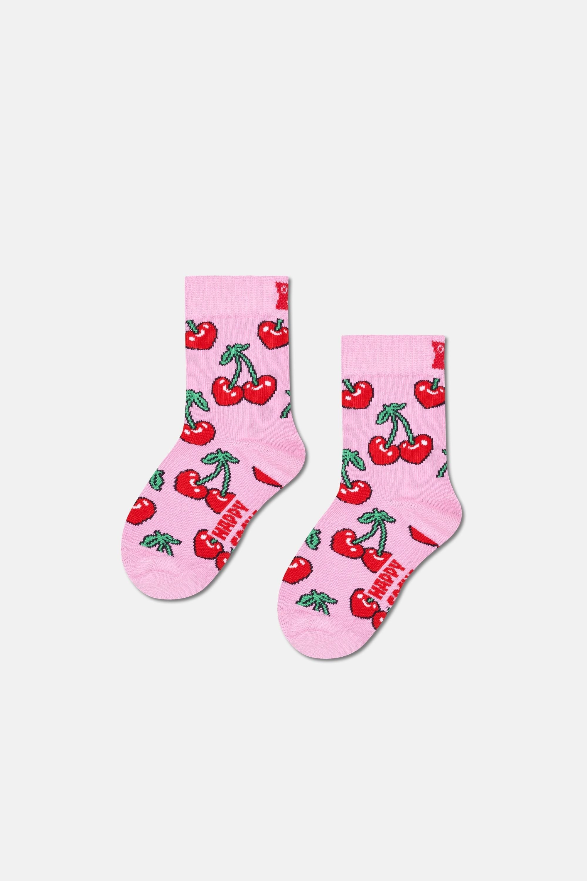 Happy Socks - Çocuk Çok Renkli Kiraz Desenli 3'lü Pamuklu Çorap Seti