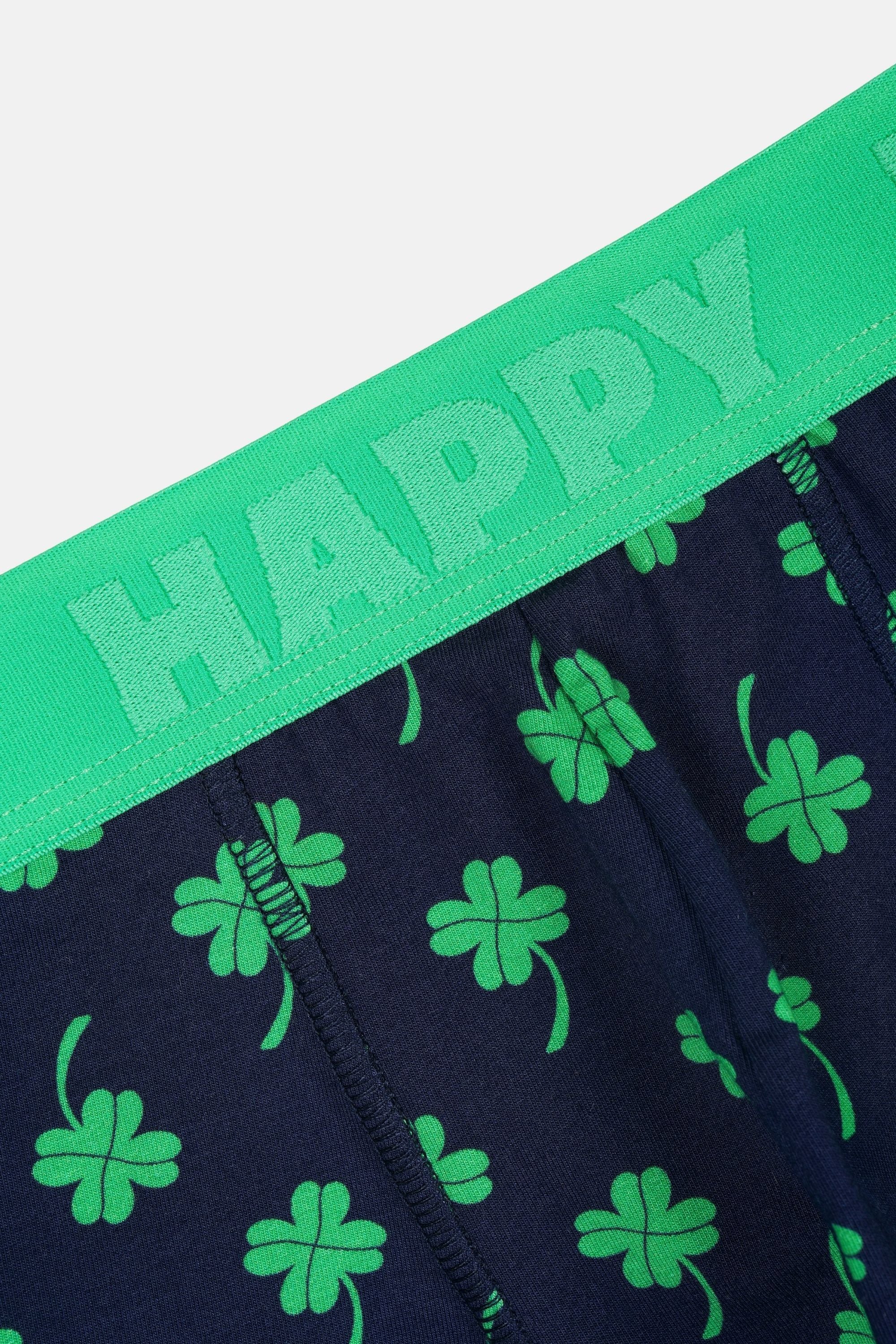 Happy Socks -  Erkek Lacivert Yonca Desenli Boxer