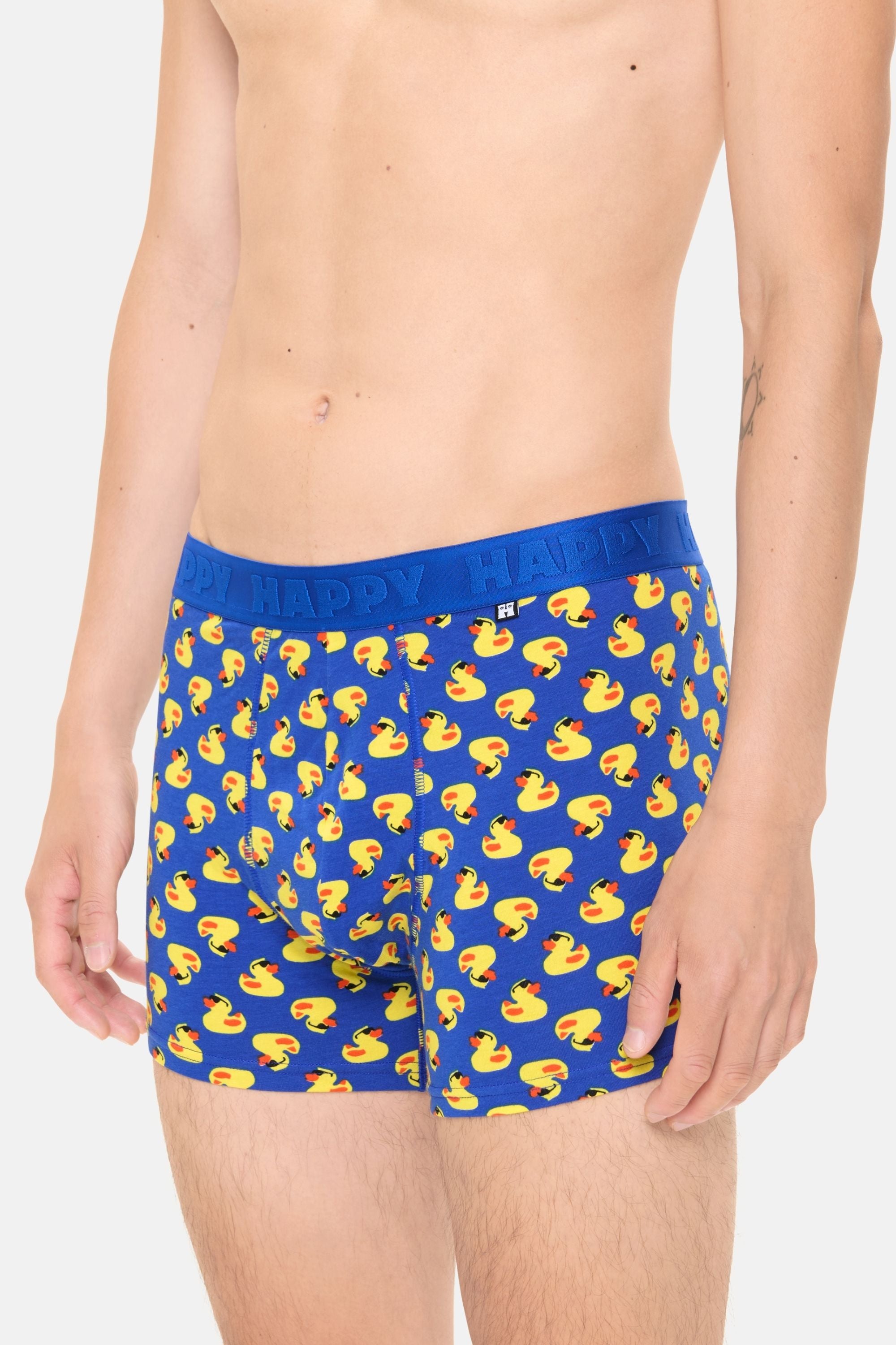 Happy Socks -  Erkek Mavi Ördek Desenli Boxer