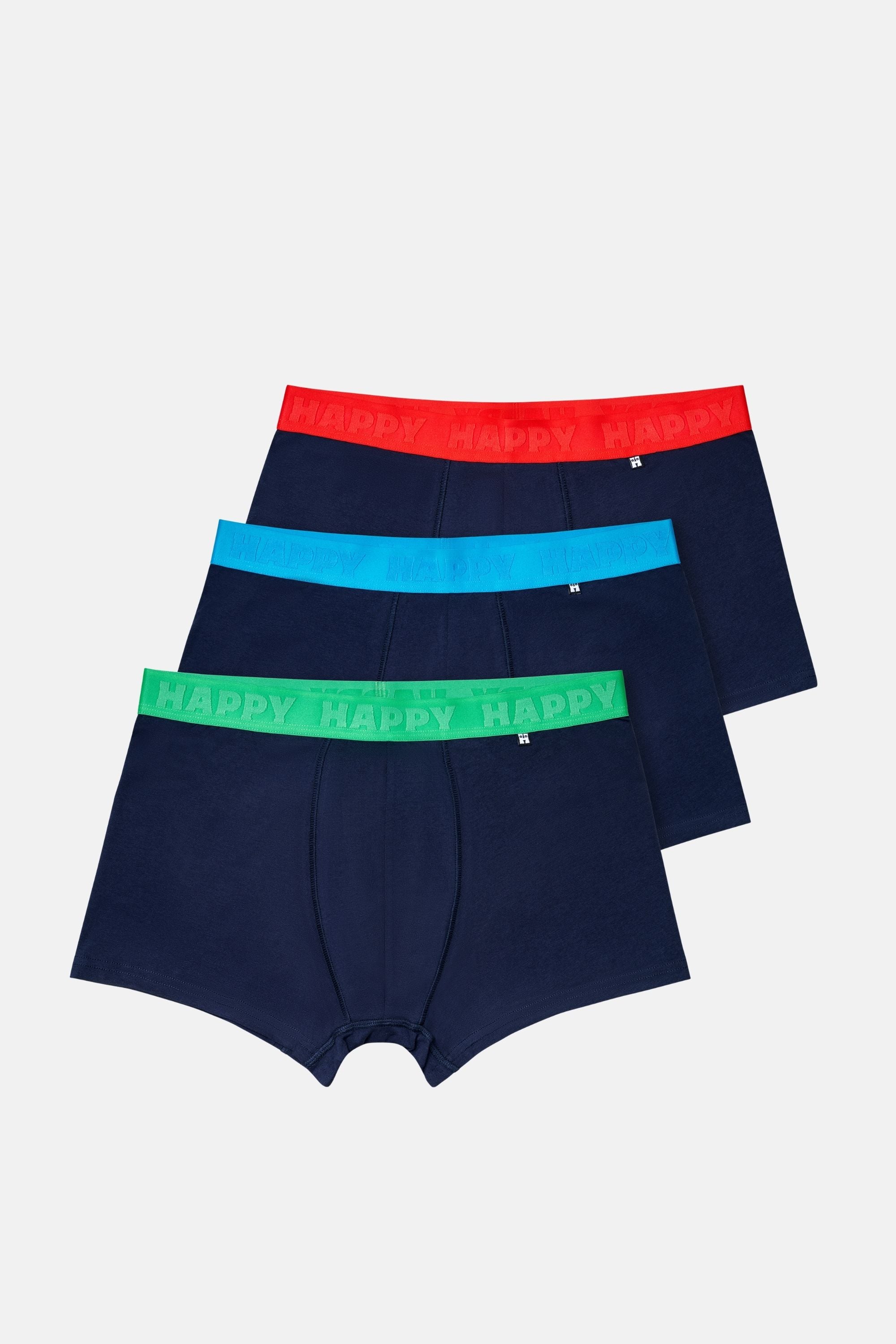 Happy Socks -  Erkek Lacivert 3'lü Boxer Seti