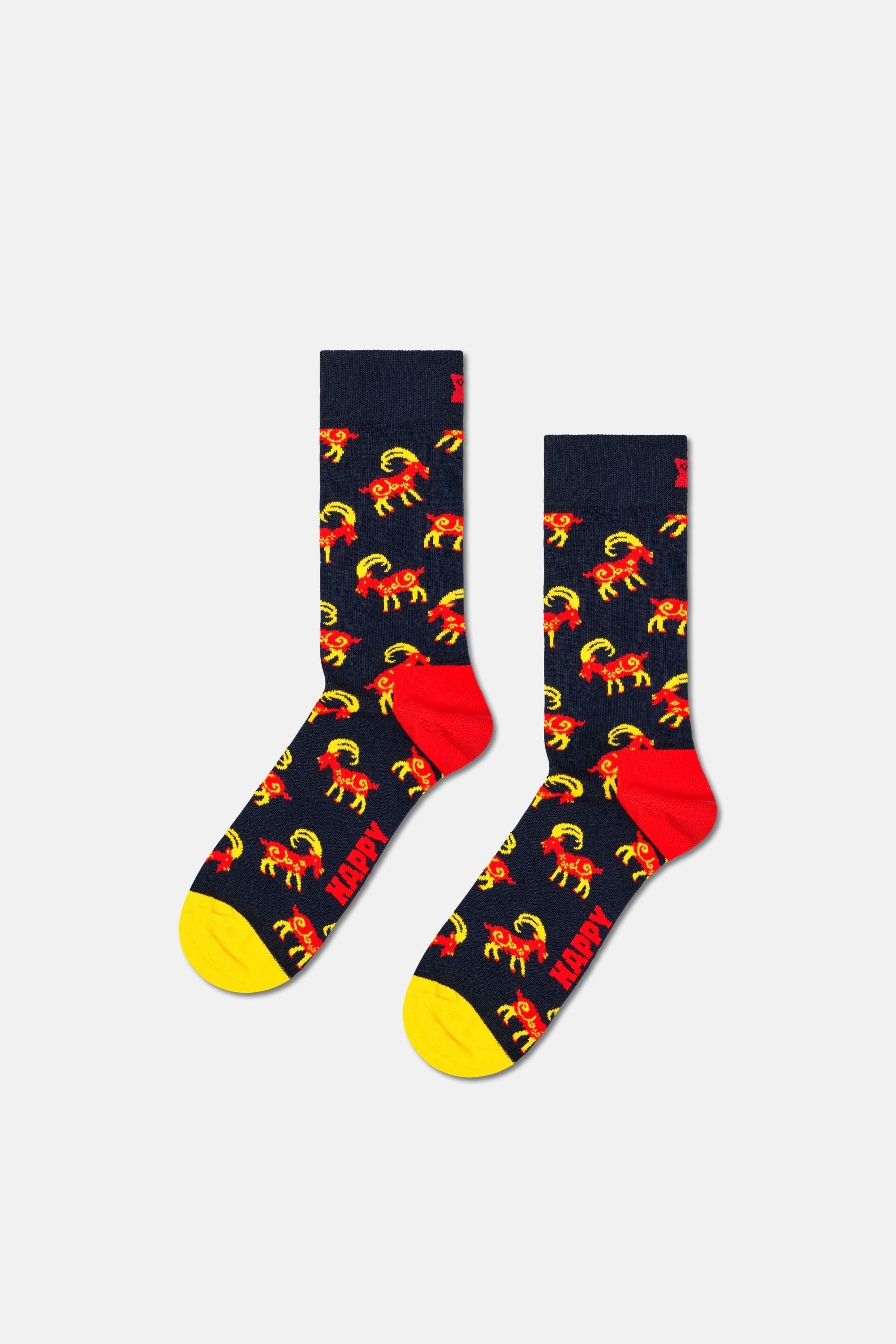 Happy Socks - Kırmızı Boğa Desenli 3'lü Pamuklu Çorap Seti