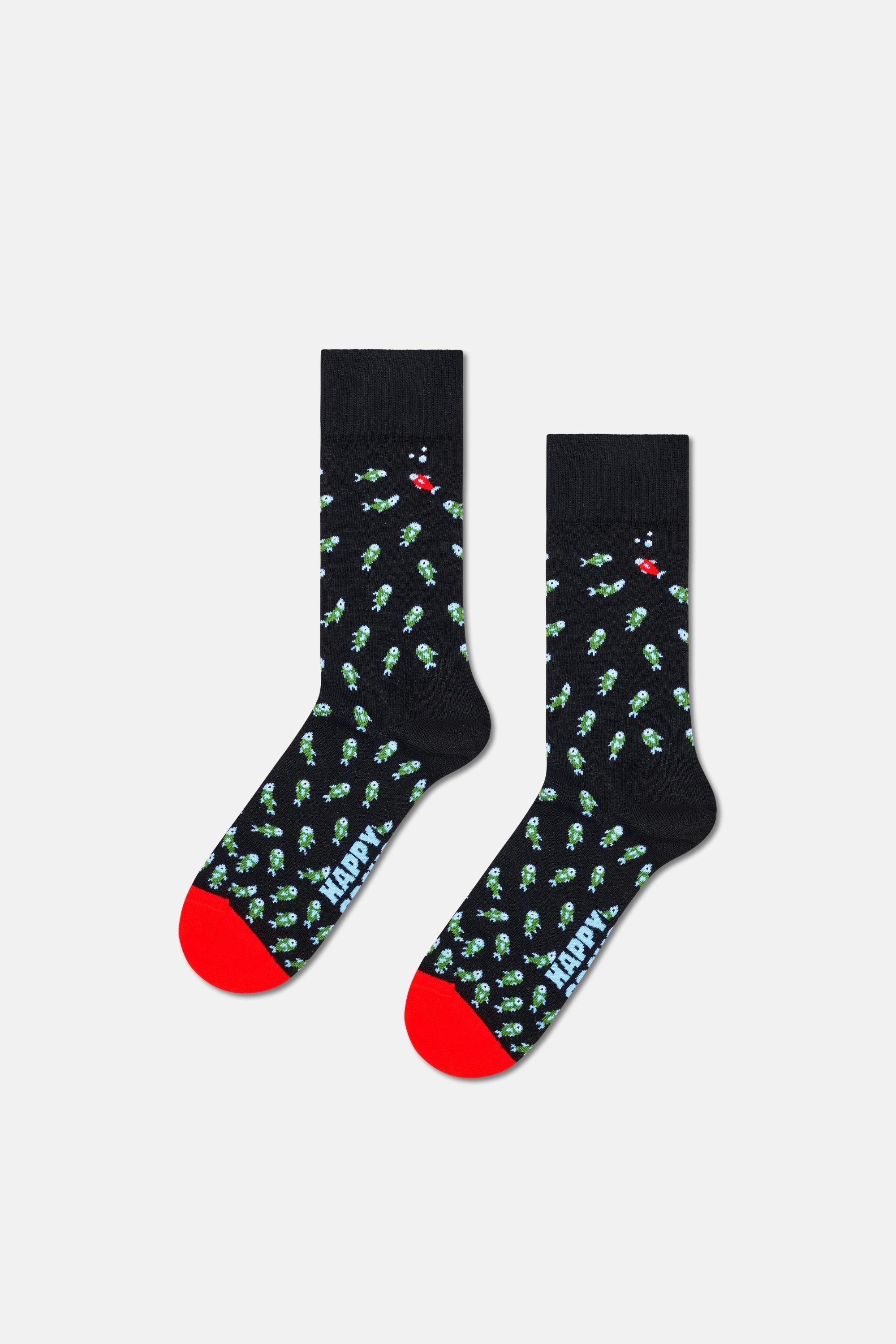 Happy Socks - Çok Renkli Balık Desenli 3'lü Pamuklu Çorap Seti
