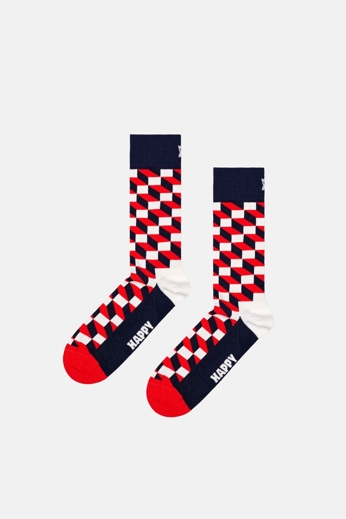 Happy Socks - Lacivert 3’lü Klasik Desenli Pamuklu Çorap Seti