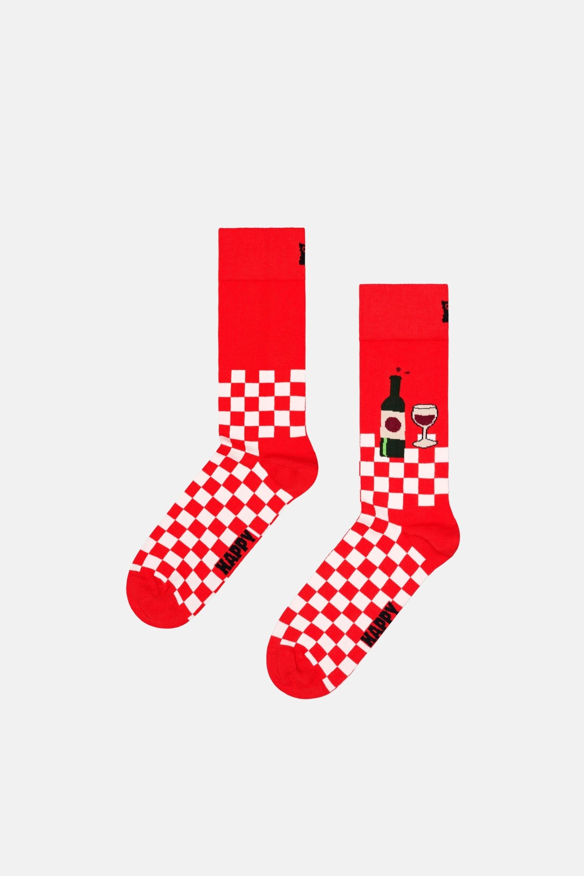 Happy Socks - Çok Renkli 2’li Kadeh Desenli Pamuklu Çorap Seti