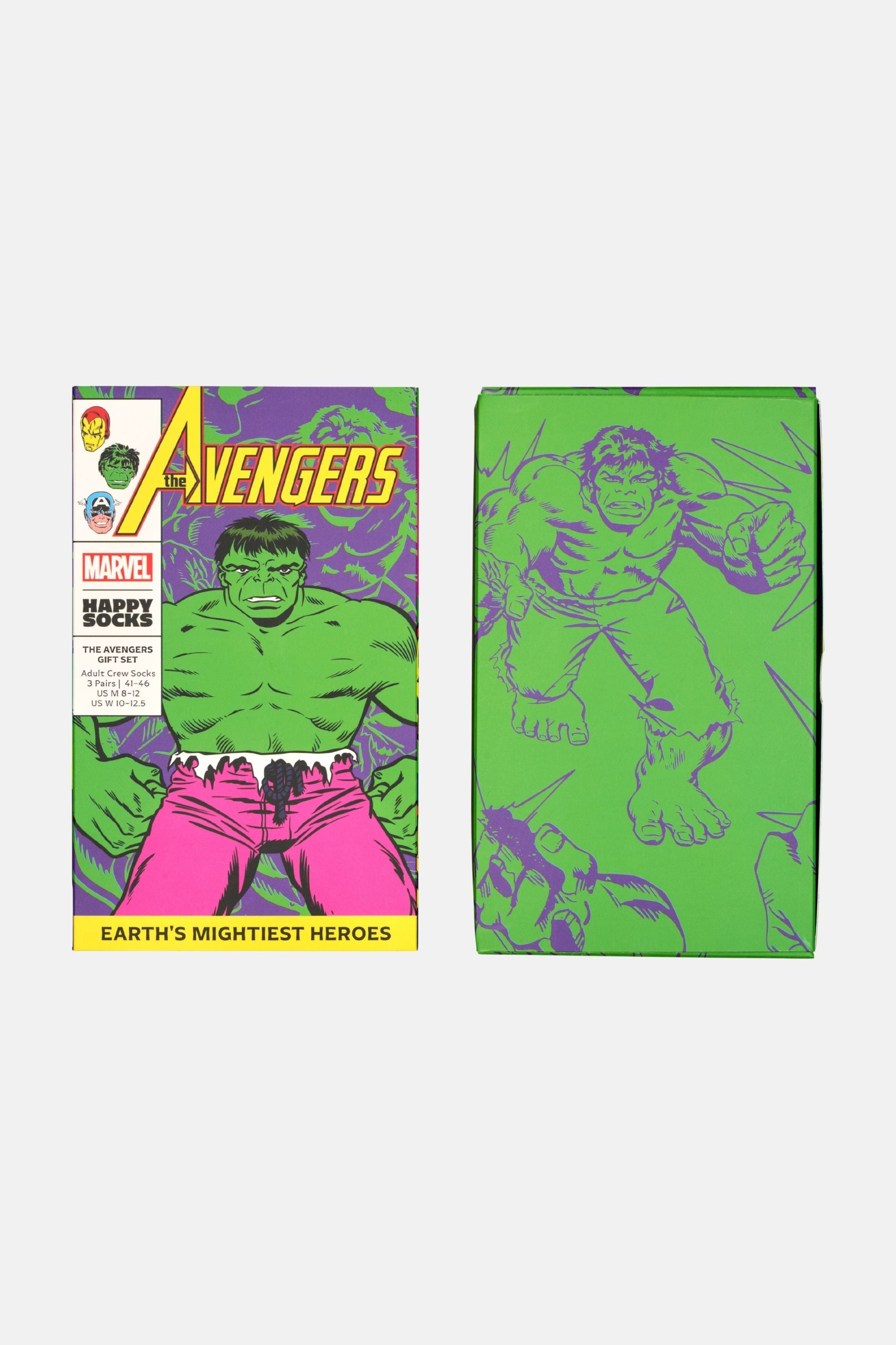 Happy Socks - Çok Renkli MARVEL Avengers Figürlü 3'lü Çorap Seti