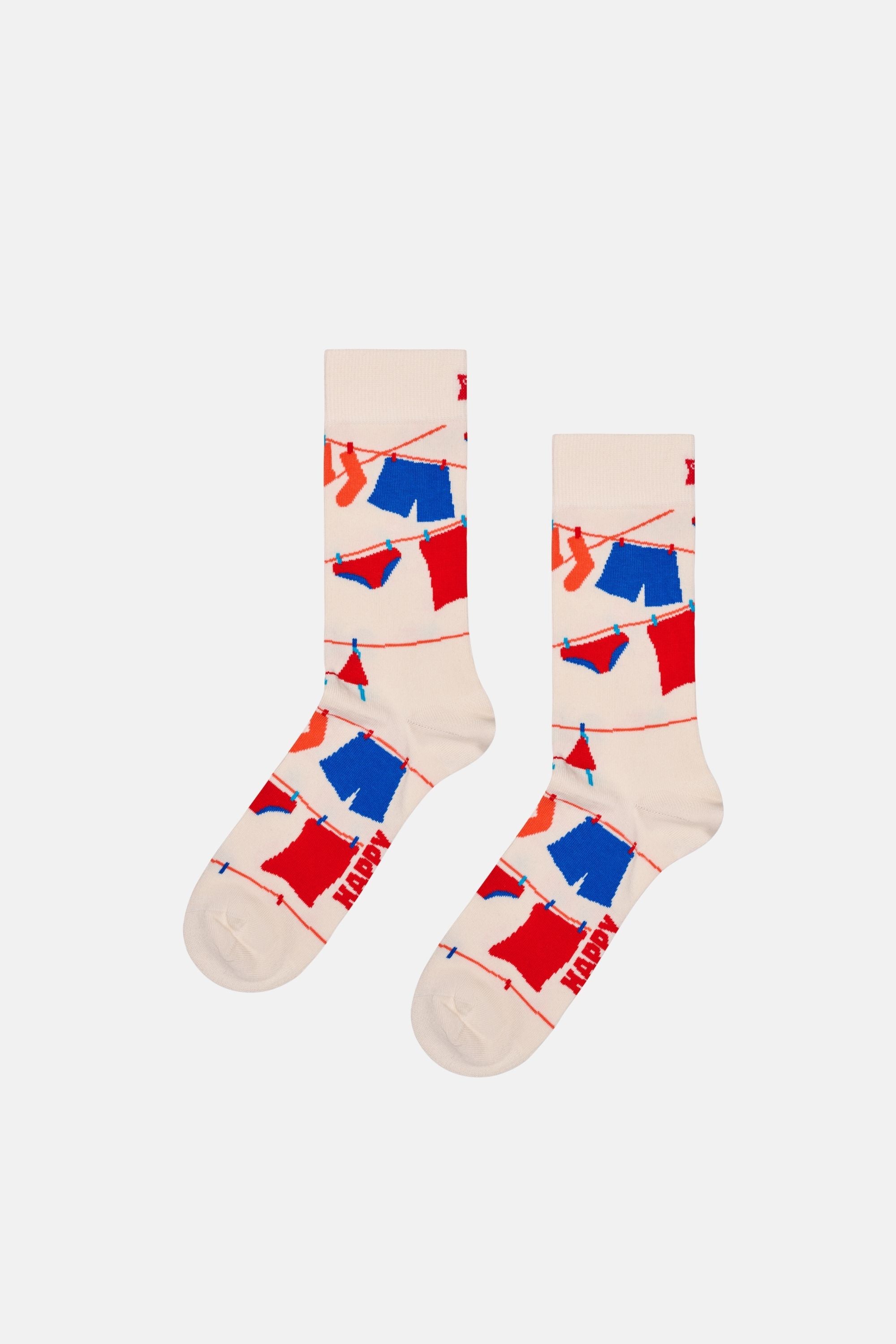 Happy Socks - Çok Renkli Eğlenceli Desenli 3'lü Çorap Hediye Seti