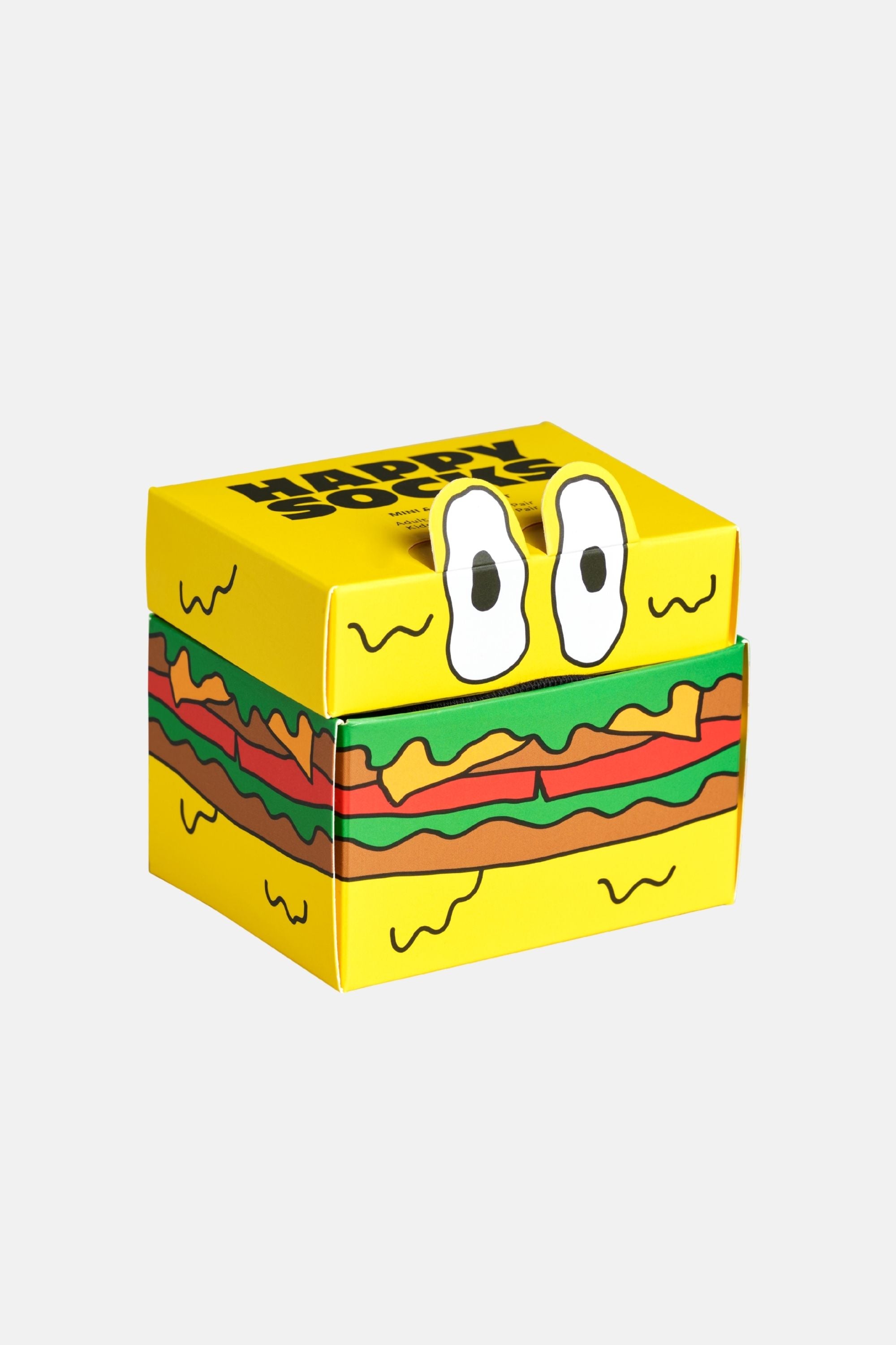 Happy Socks - Mini & Me Hamburger Desenli 2'li Çorap Hediye Seti