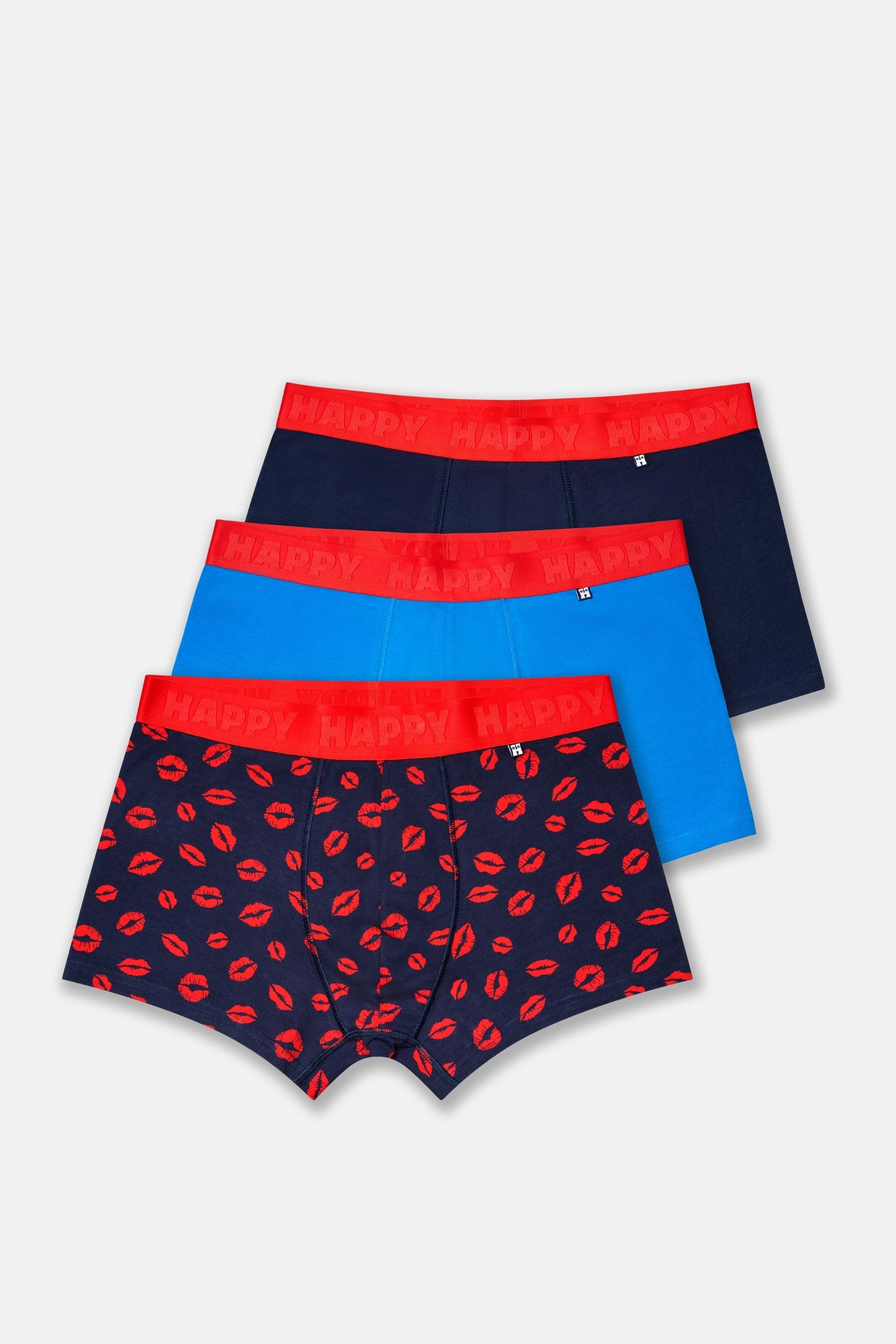 Happy Socks - Dudak Temalı 3'lü Boxer Hediye Seti