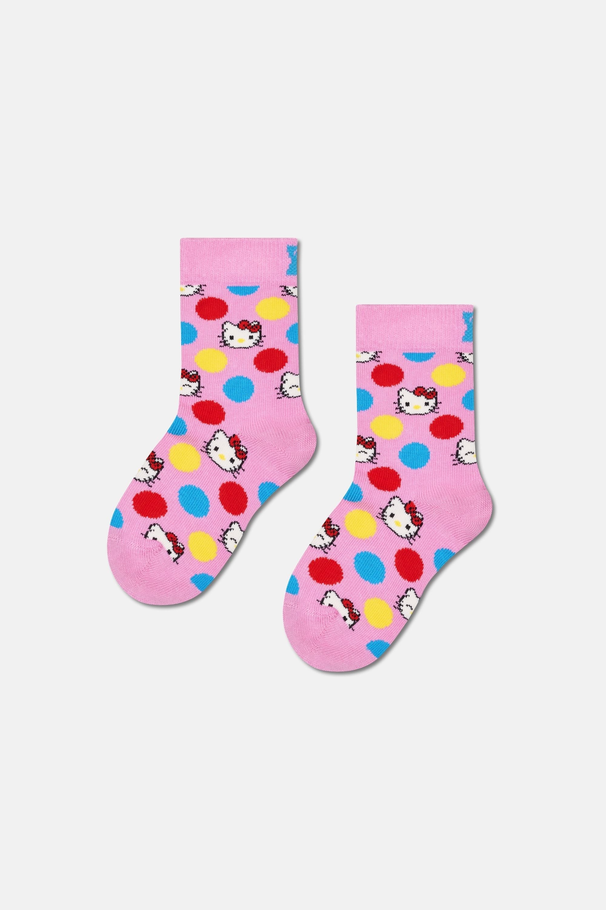 Happy Socks - Çocuk Hello Kıtty Temalı 3'lü Çorap Hediye Seti
