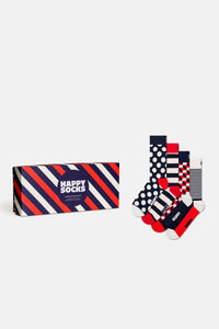 Happy Socks - Lacivert Klasik 4’lü Pamuklu Çorap Seti