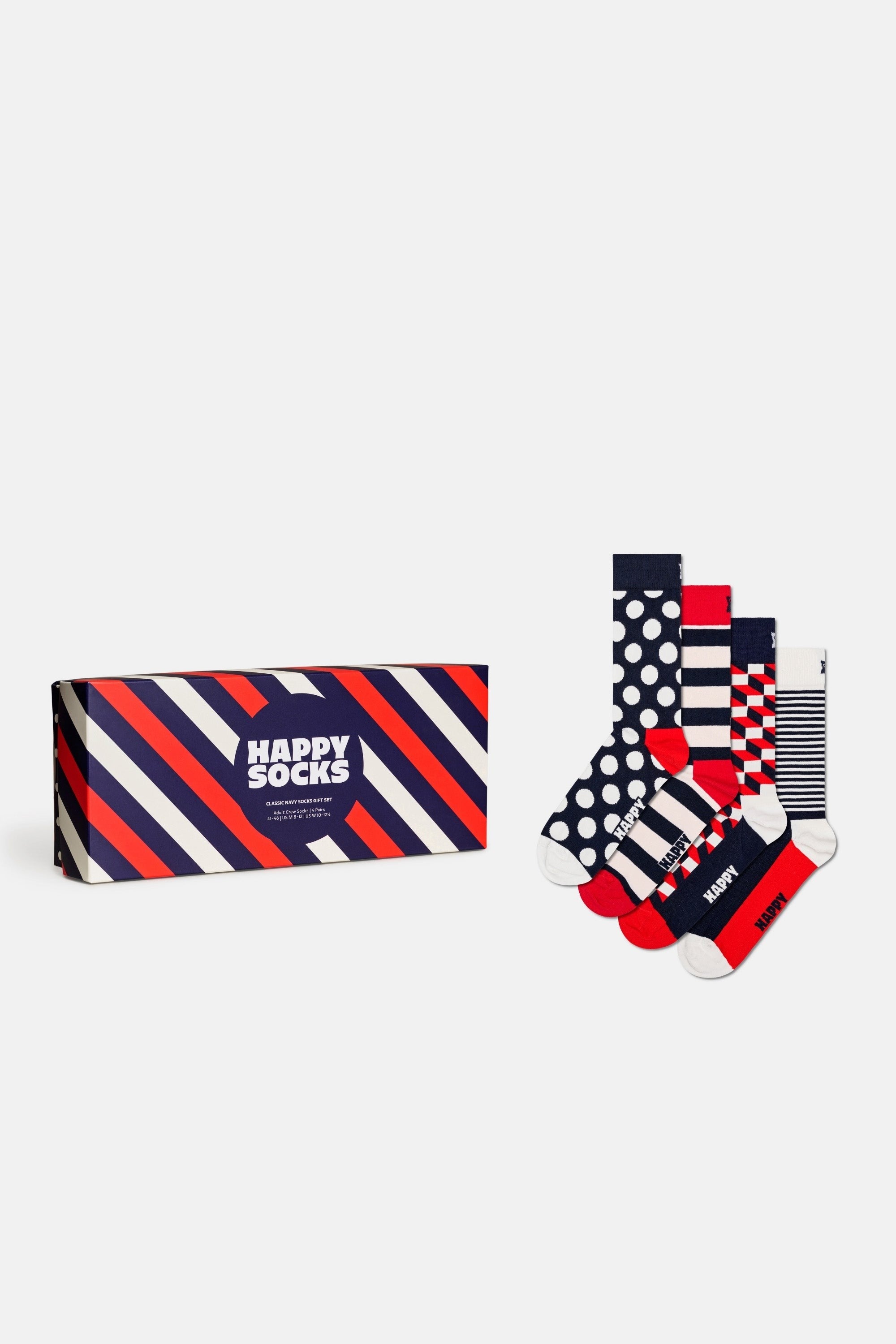 Happy Socks - Lacivert Klasik 4’lü Pamuklu Çorap Seti