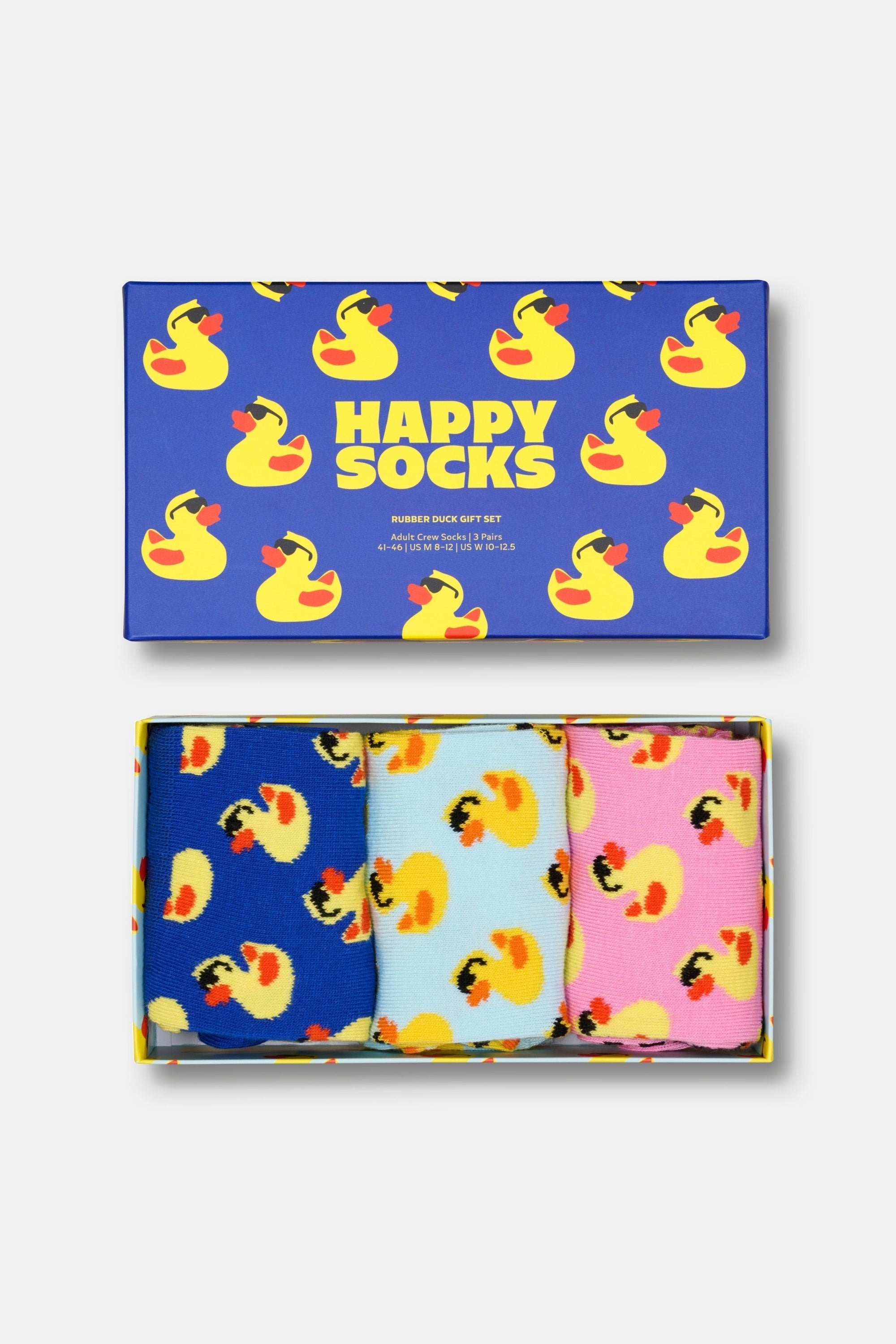 Happy Socks - Çok Renkli Ördek Desenli Pamuklu 3’lü Çorap Seti