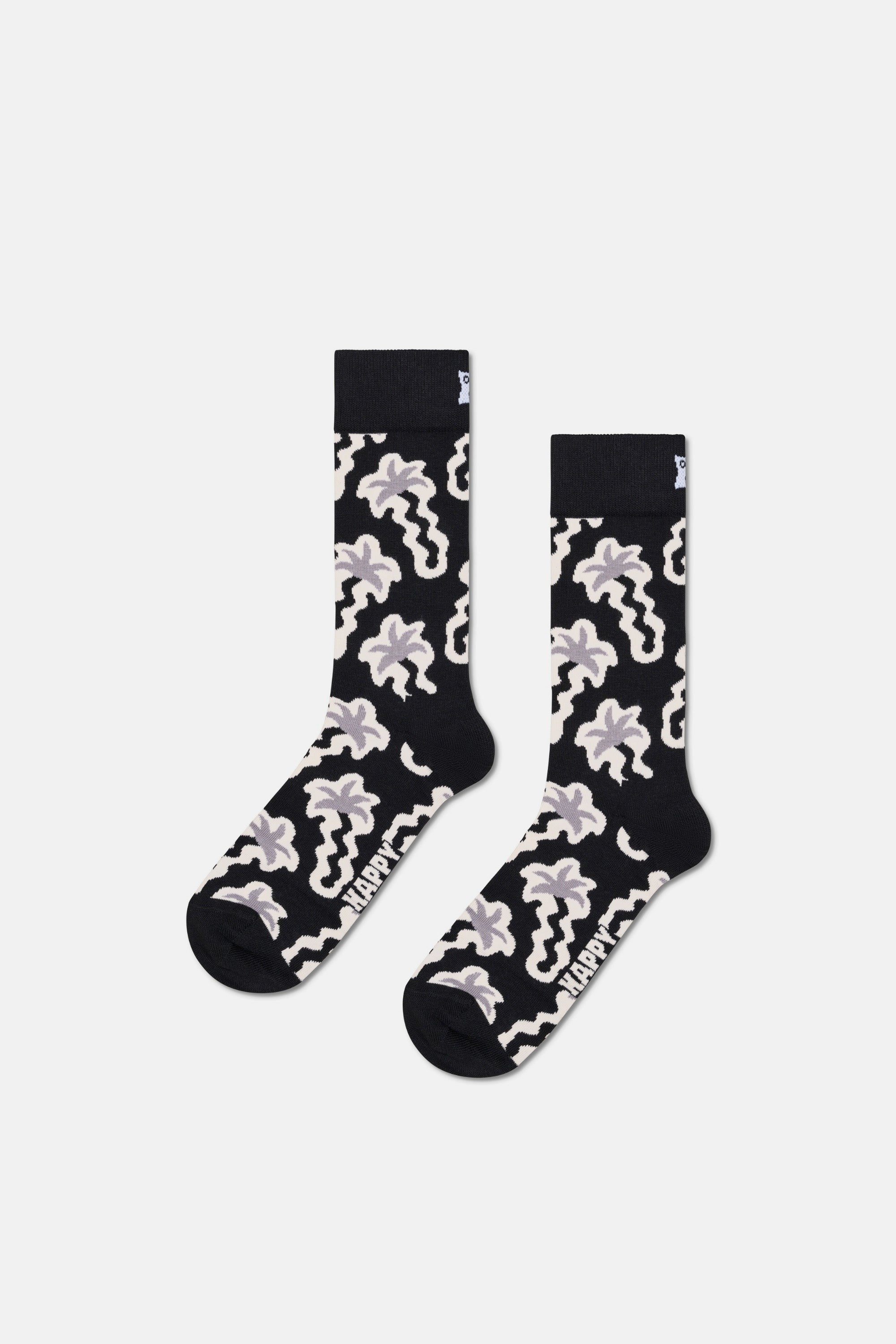 Happy Socks - Siyah Beyaz Desenli 3’lü Pamuklu Çorap Seti