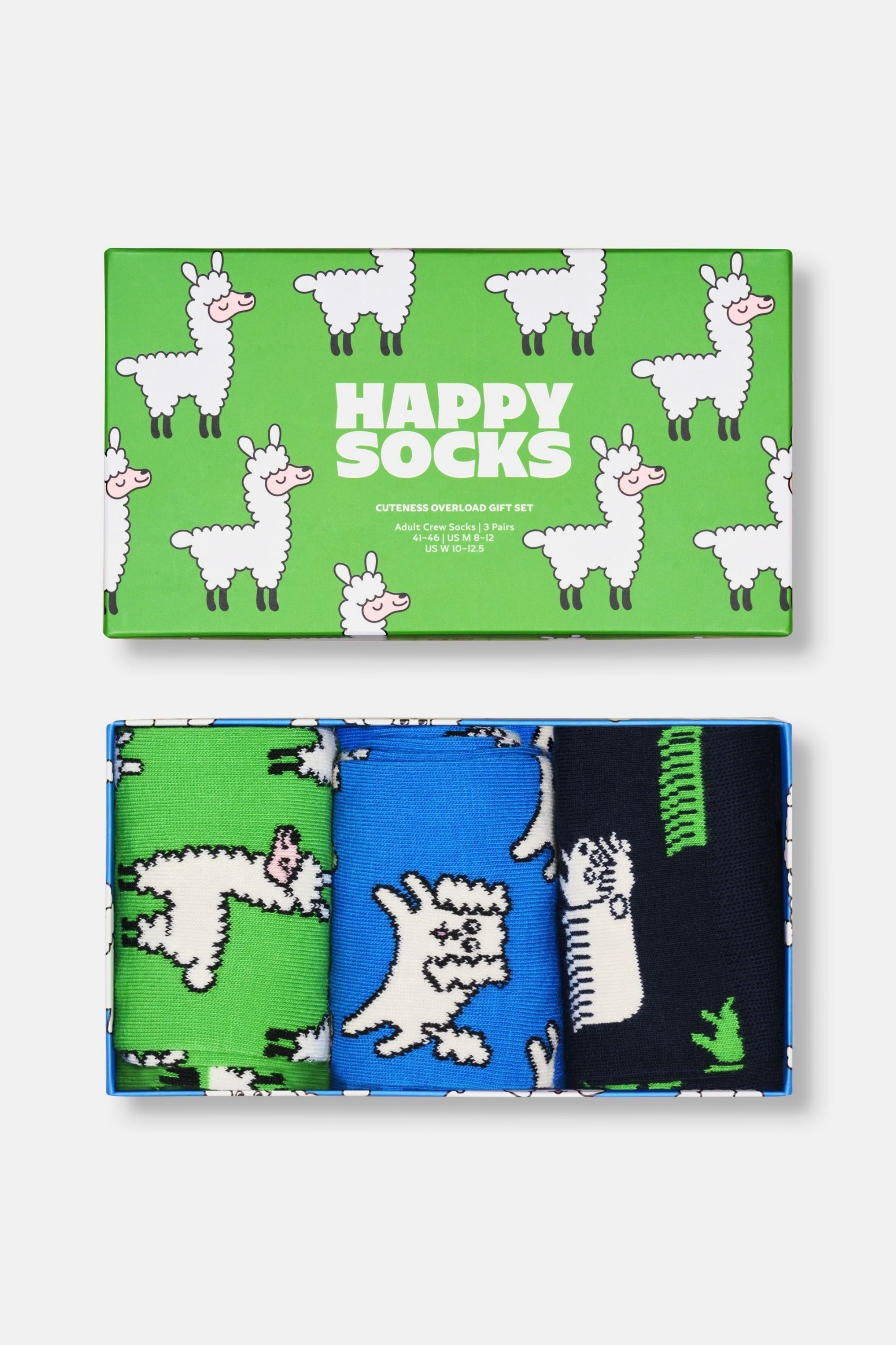 Happy Socks - Çok Renkli Lama Desenli 3’lü Çorap Seti