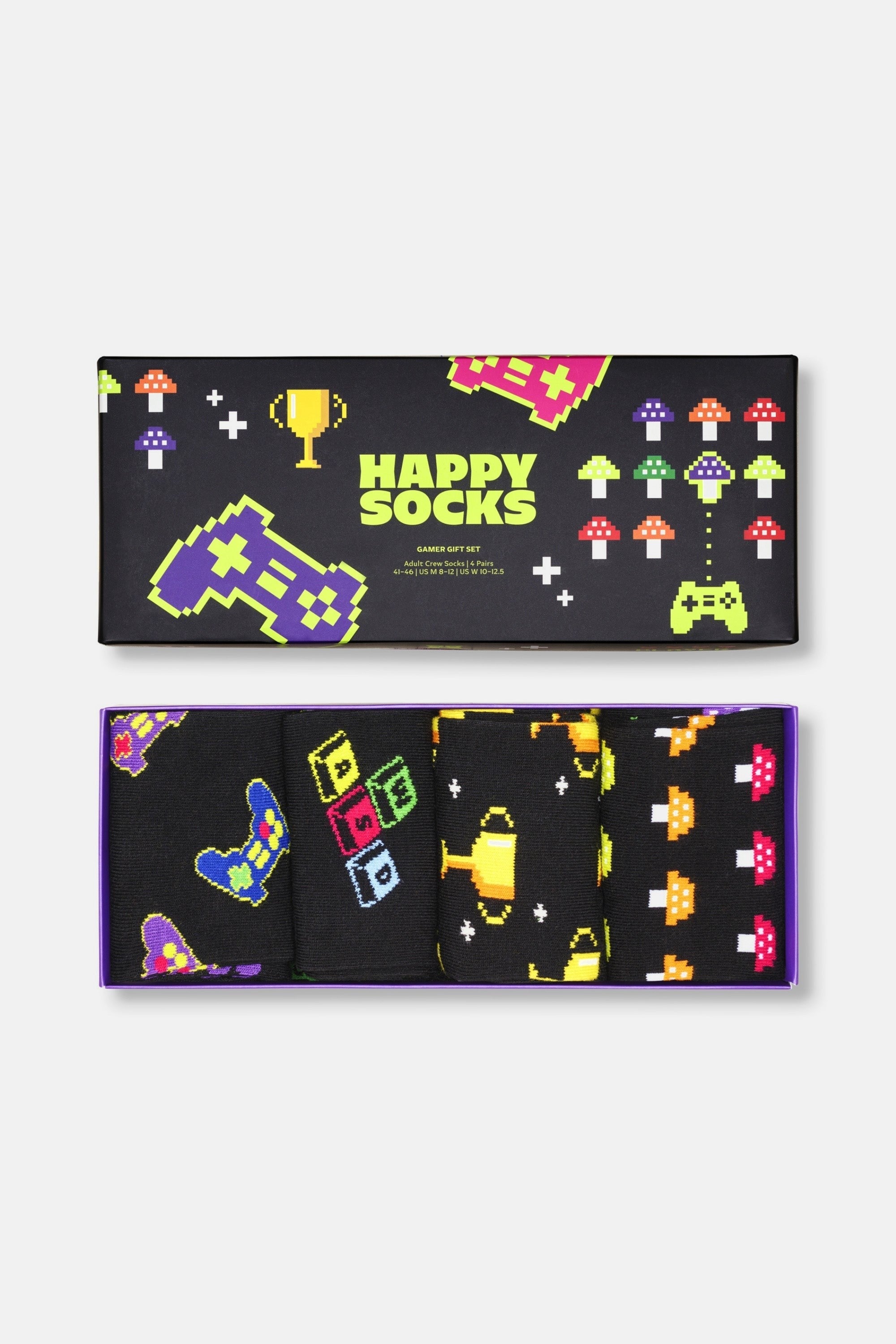 Happy Socks - Oyuncu Temalı Pamuklu 4’lü Çorap Seti