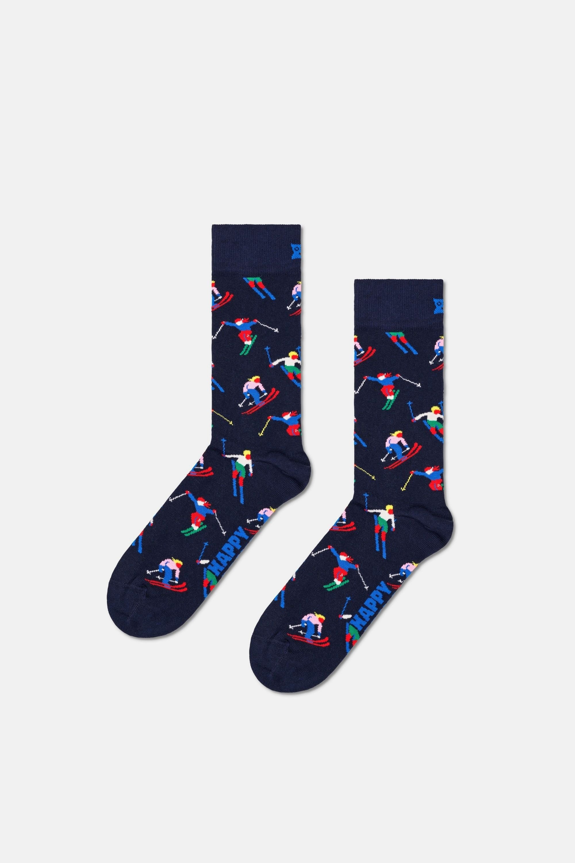 Happy Socks - Çok Renkli Kış Temalı Pamuklu 2’li Çorap Seti