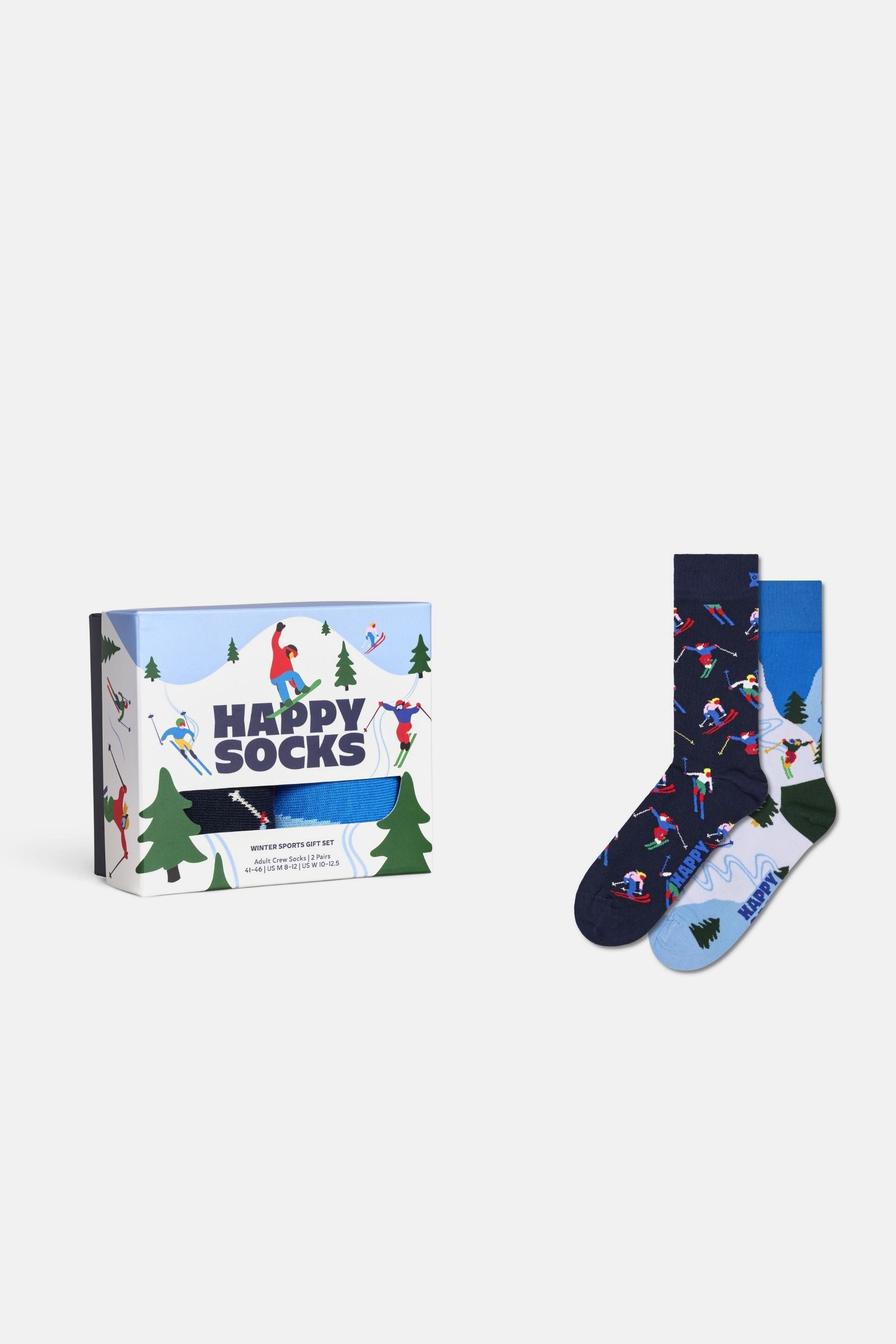 Happy Socks - Çok Renkli Kış Temalı Pamuklu 2’li Çorap Seti