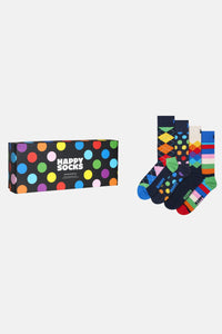 Happy Socks - Çok Renkli Karışık Desenli Pamuklu 4’lü Çorap Seti