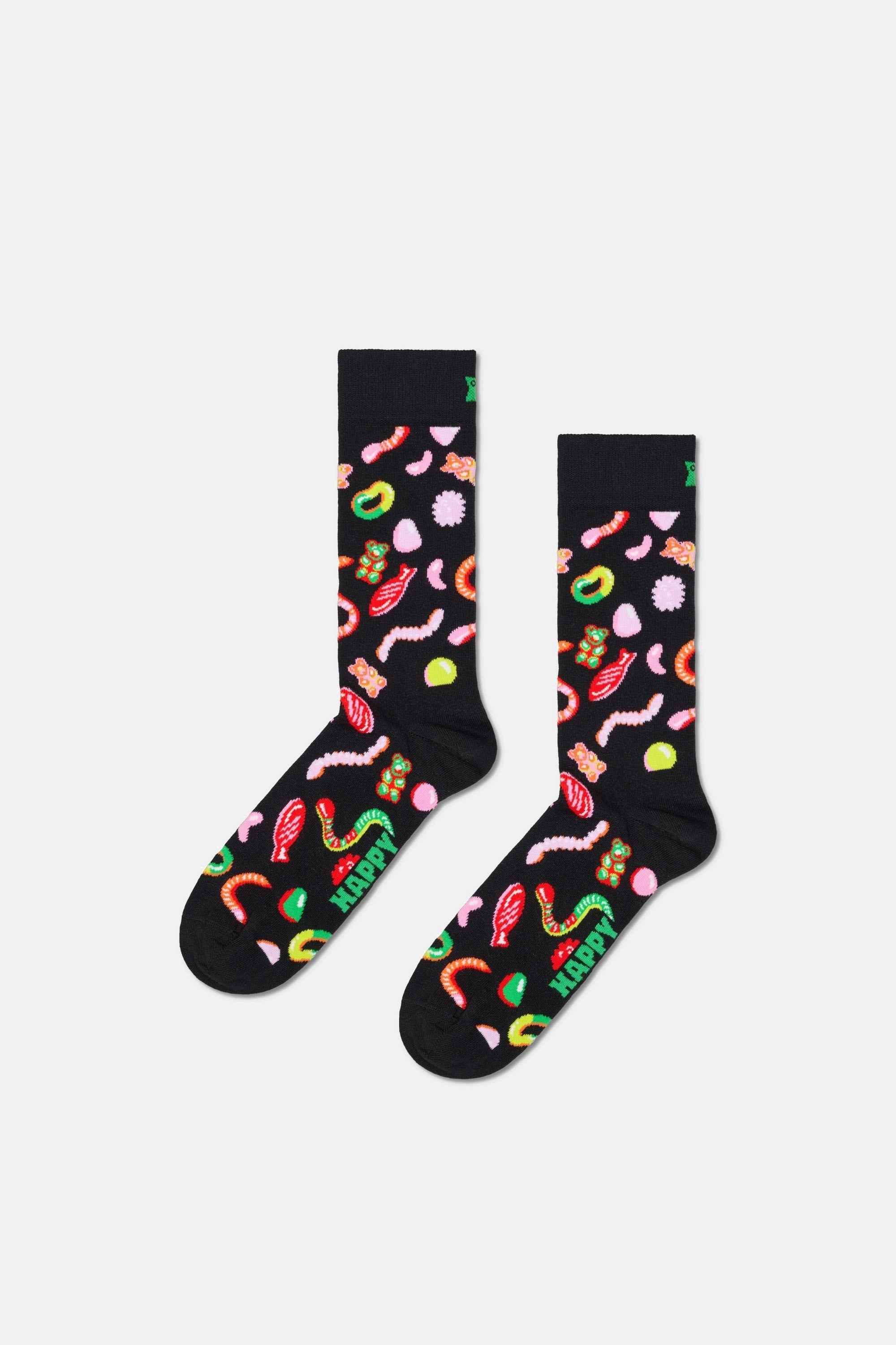 Happy Socks - Çok Renkli Cadılar Bayramı Desenli Pamuklu 2’li Çorap Seti