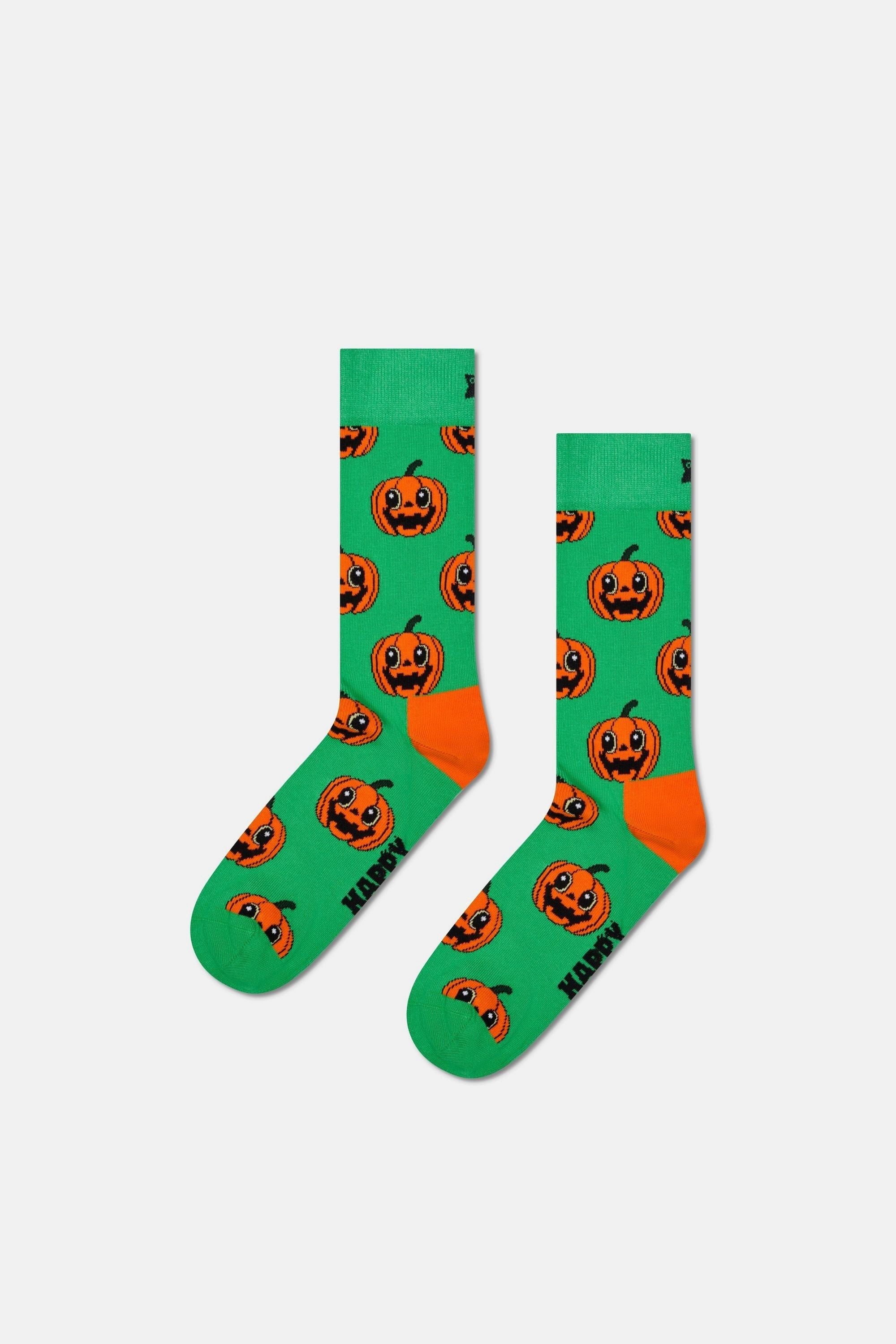 Happy Socks - Çok Renkli Cadılar Bayramı Desenli Pamuklu 2’li Çorap Seti
